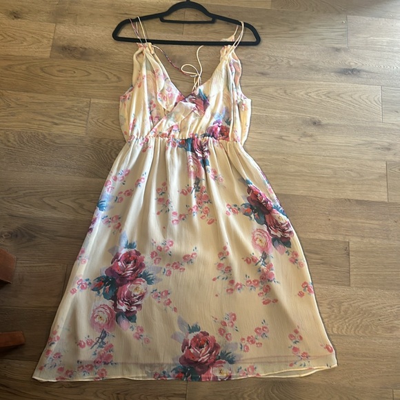 Anthropologie Meadow Rue size 6 NWOT Floral Silk Dress - Picture 7 of 12